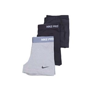 SET OF 3! Nike Pro Compression Shorts Black/Grey Size XS